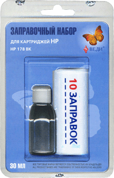 Заправочный набор для картриджа HP 178/178XL black