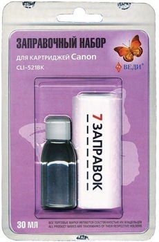 Заправочный набор для картриджей Canon CLI-521Bk