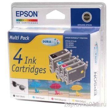 Набор картриджей Epson T043140BA (4 цвета) Epson C84, C86, CX6400, CX6600